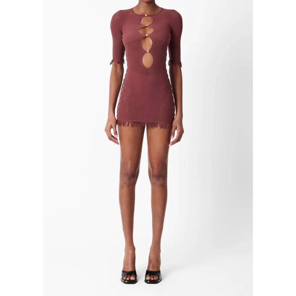 NEW POSTER GIRL women's miranda dress in brown